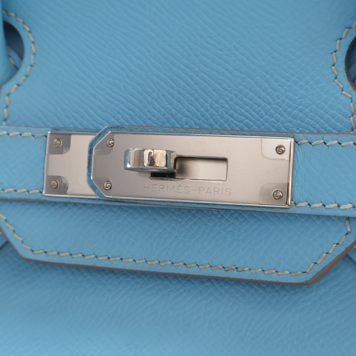 Pre-Owned Hermès Birkin 30 Celeste Epsom Leather Verso, silver hardware