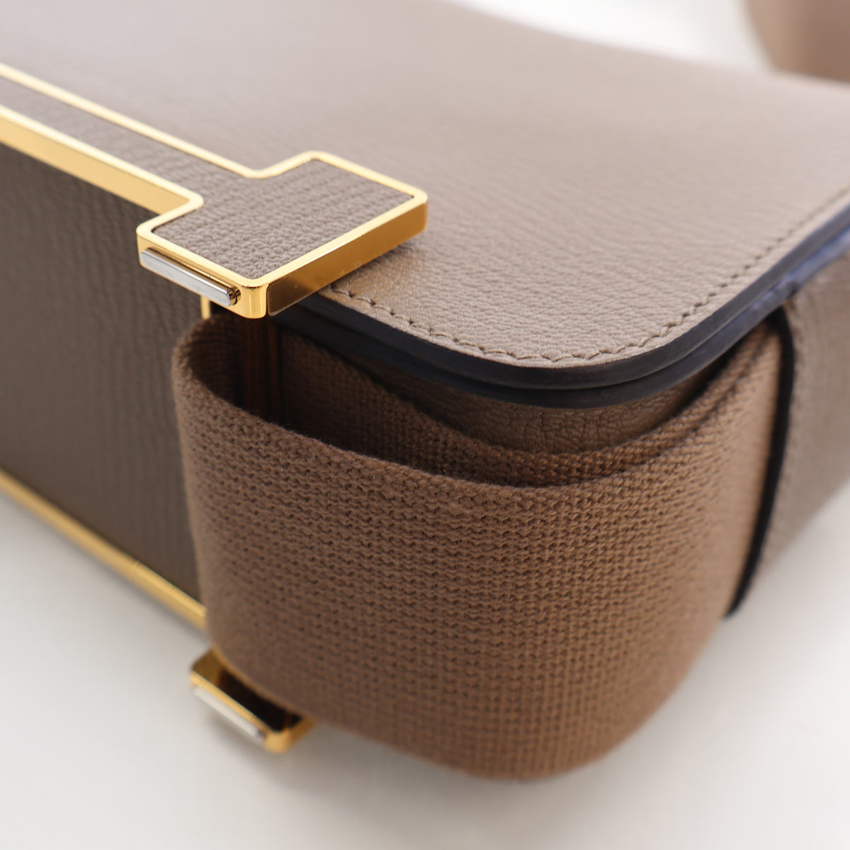 Hermes Chevre Mysore Etoupe Geta Bag, photo 8 of 18