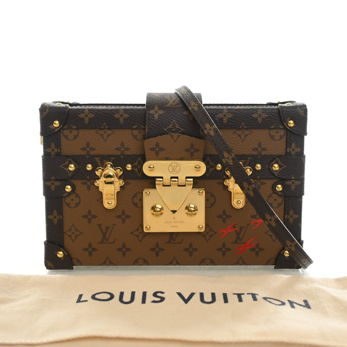 Pre-Owned Louis Vuitton Reverse Monogram Petite Malle, front view, photo 13 of 13