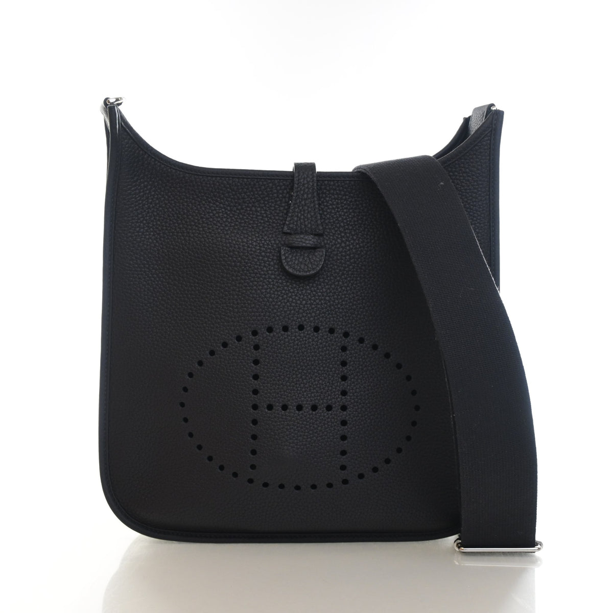 Pre-Owned Hermès Evelyne 29 Caban Clemence Leather III, front view, authenticated at Luxe Du Jour