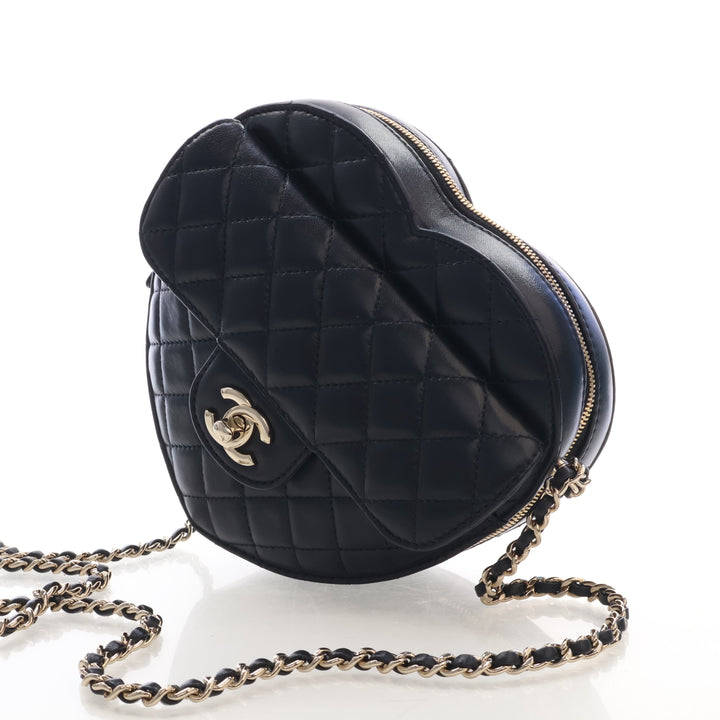 Chanel Large Lambskin CC In Love Heart Bag
