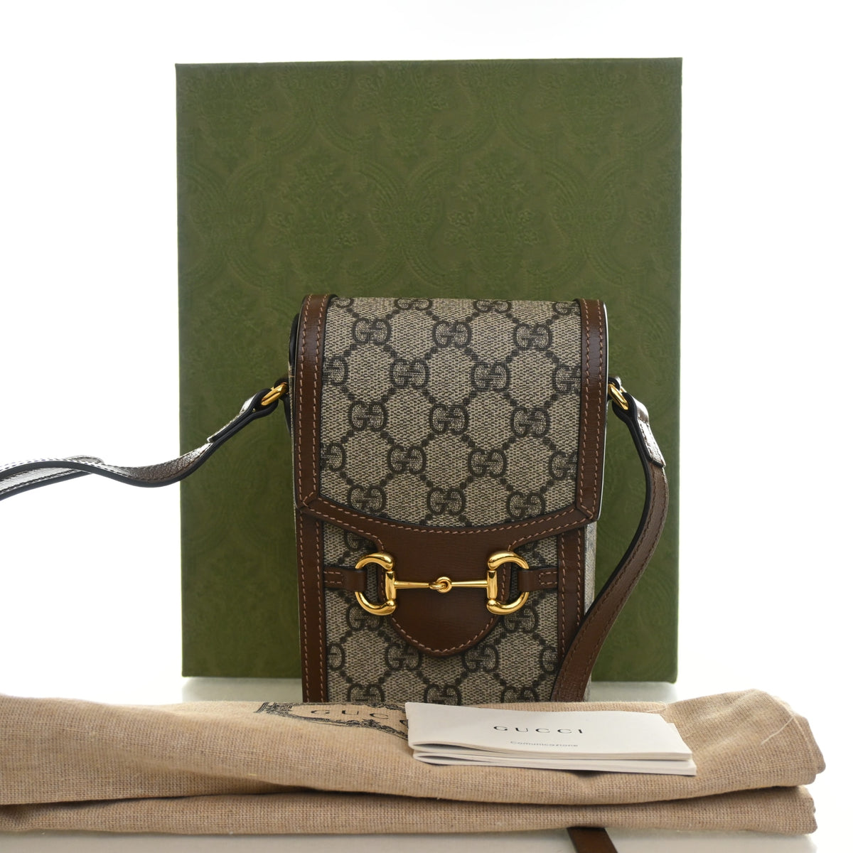Gucci Mini GG Supreme Horsebit 1955 Crossbody Bag, photo 13 of 13