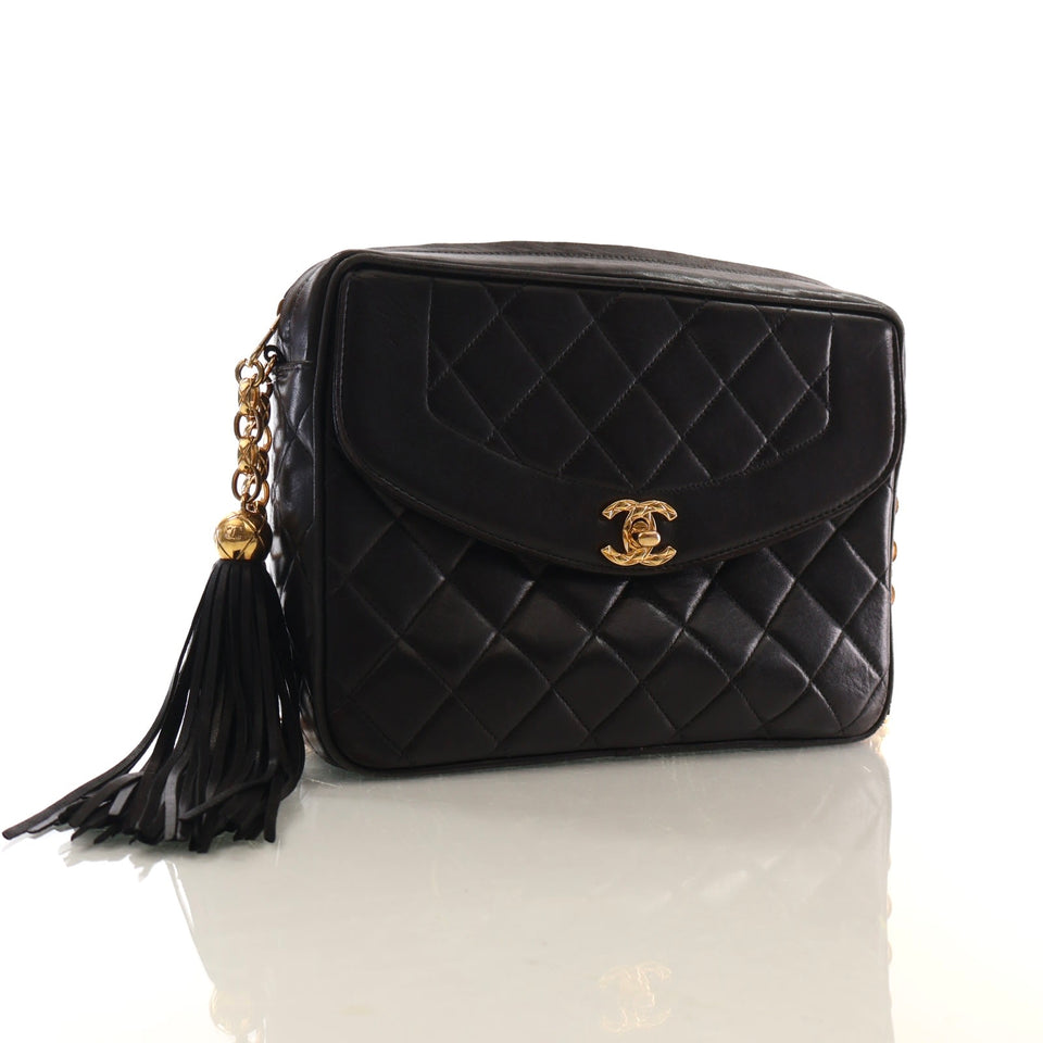 Chanel Vintage Small Lambskin Diana Camera Bag