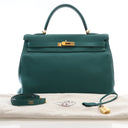 Hermes Malachite Togo Kelly 35
