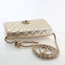 Chanel Calfskin Metallic CC...