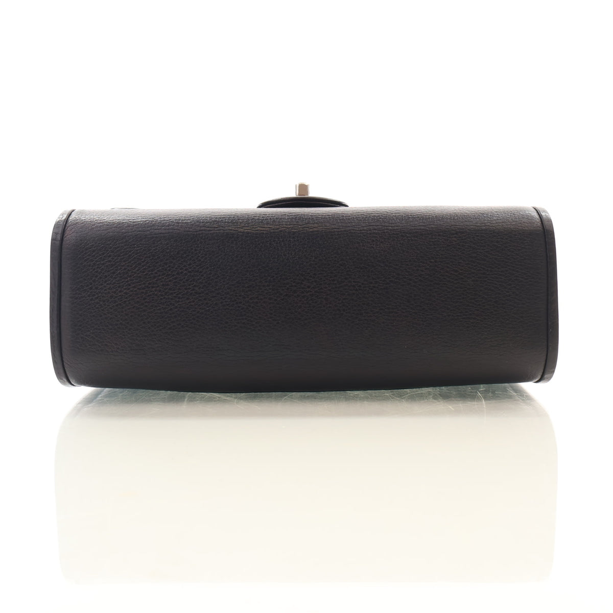 Pre-Owned Chanel Flap Bag Medium Aged Calfskin CC, base and feet view, photo 9 of 14
