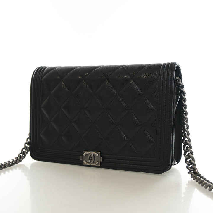 Chanel Caviar Boy Wallet On Chain (WOC)