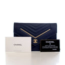 Chanel Lambskin Chevron Env...
