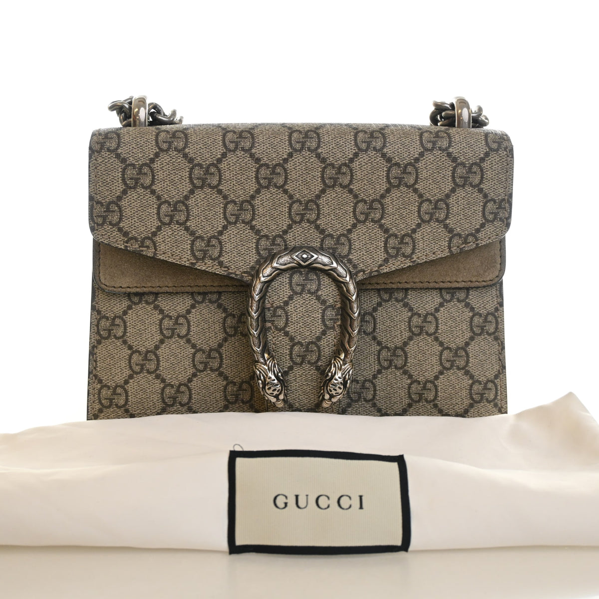 Pre-Owned Gucci Shoulder Bag Mini GG Supreme Dionysus, front view, photo 16 of 16