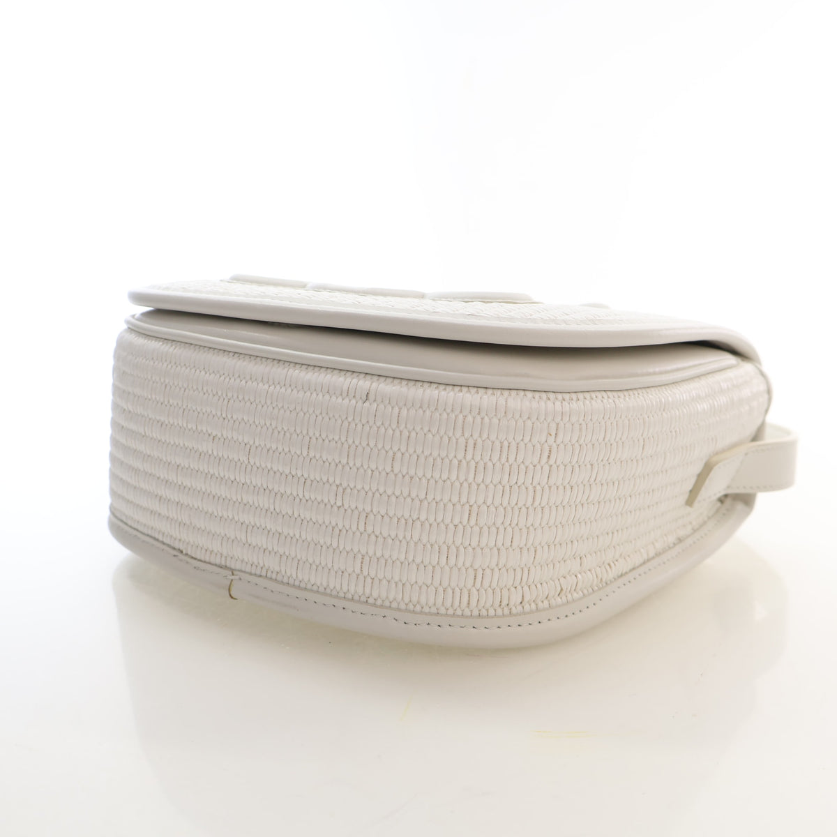Pre-Owned Celine Triomphe Raffia Folco, side view