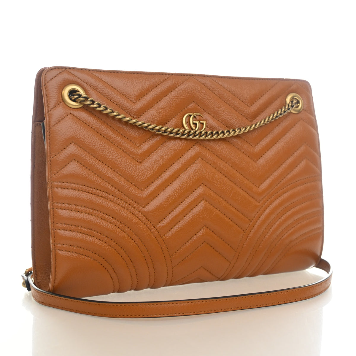Pre-Owned Gucci Marmont Medium Calfskin Zip Tote, front view