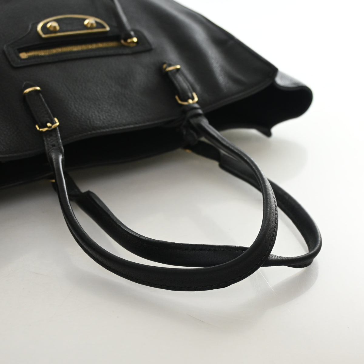 Pre-Owned Balenciaga Tote Calfskin Papier, side profile