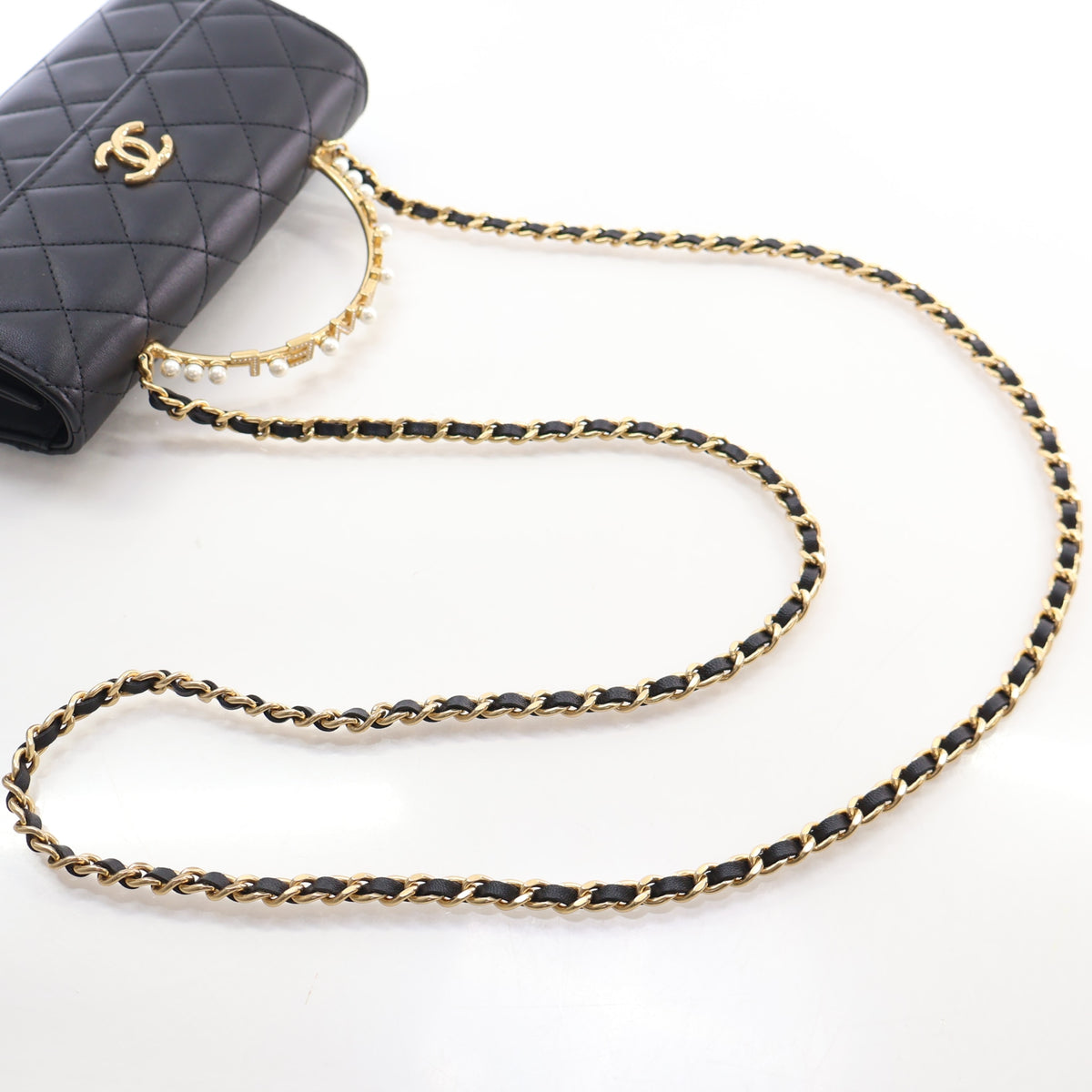 Chanel Lambskin Top Handle Phone Holder With Chain, photo 10 of 20