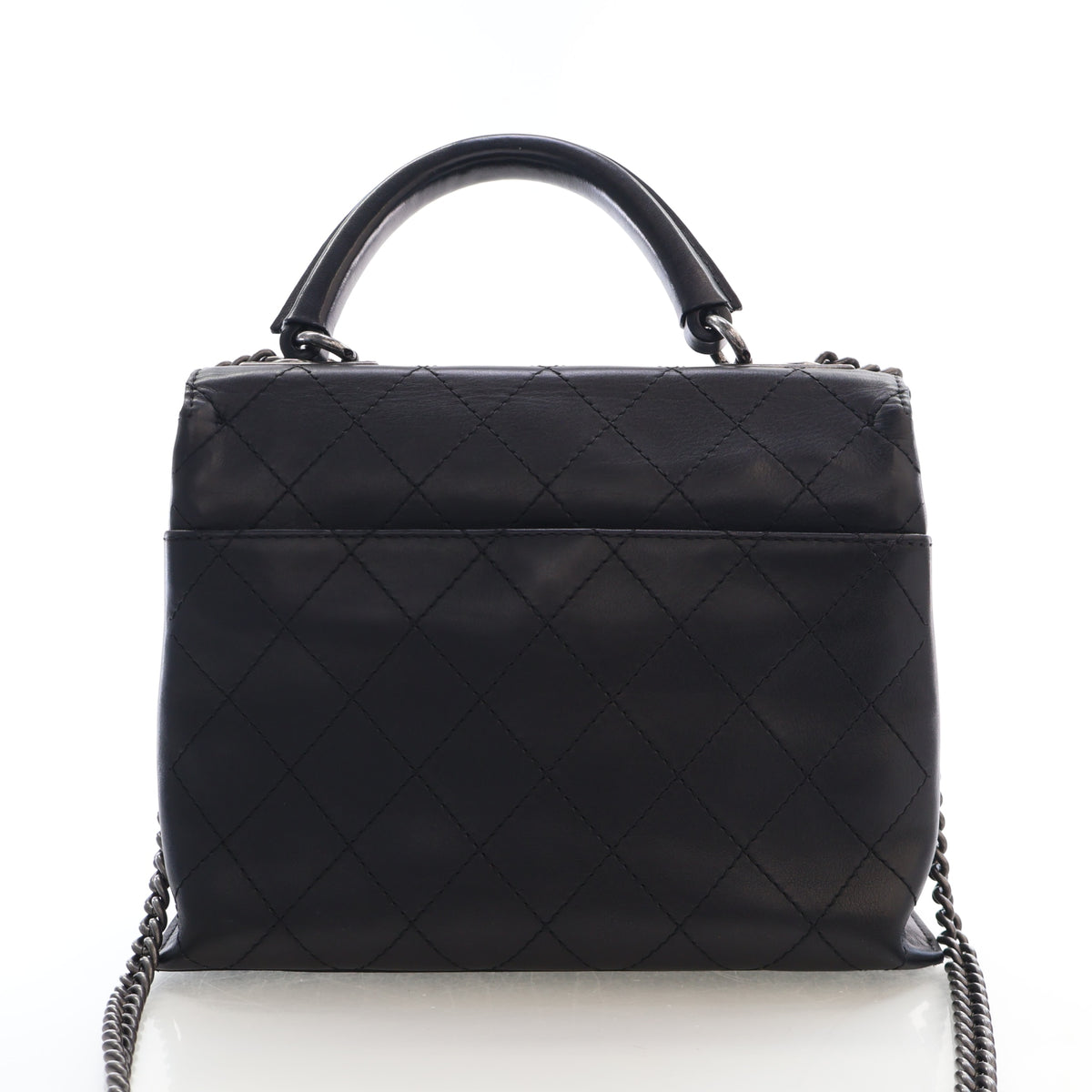 Pre-Owned Chanel Flap Bag Medium Calfskin Urban Luxury, back view