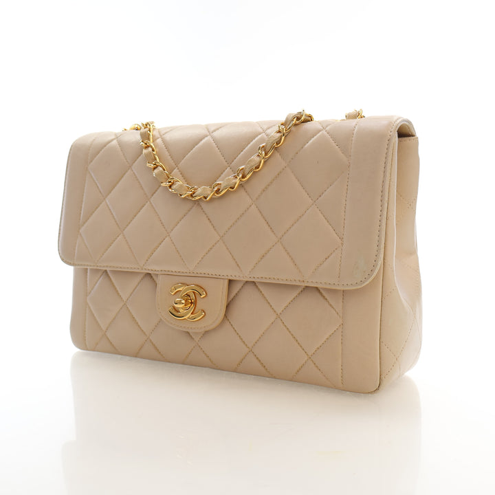 Chanel Vintage Medium Lambskin Classic Single Flap Bag
