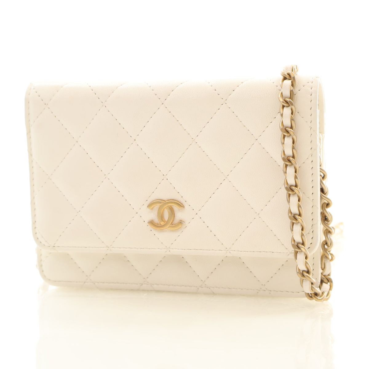 Pre-Owned Chanel Wallet On Chain Lambskin WOC, front view, photo 3 of 18