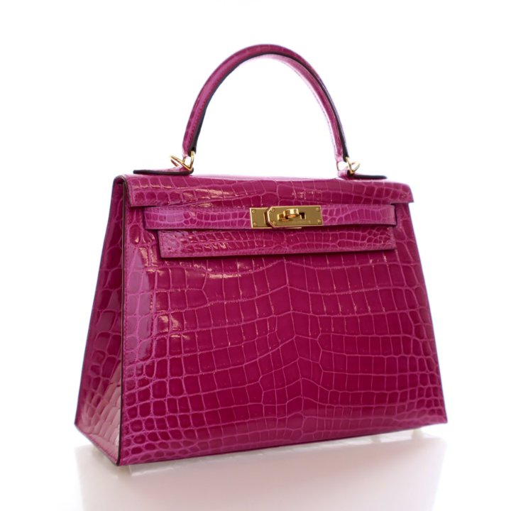 Hermes Rose Sheherazade Niloticus Crocodile Sellier Kelly 28