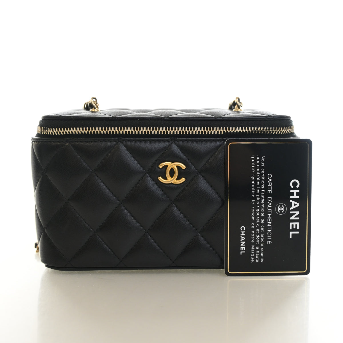 Pre-Owned Chanel Vanity Small Lambskin Pearl Crush, front view, photo 15 of 15