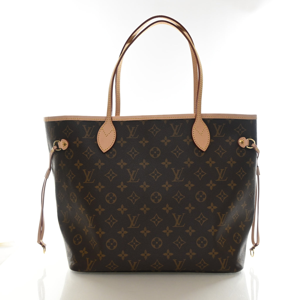 Pre-Owned Louis Vuitton Neverfull MM Monogram, front view, authenticated at Luxe Du Jour