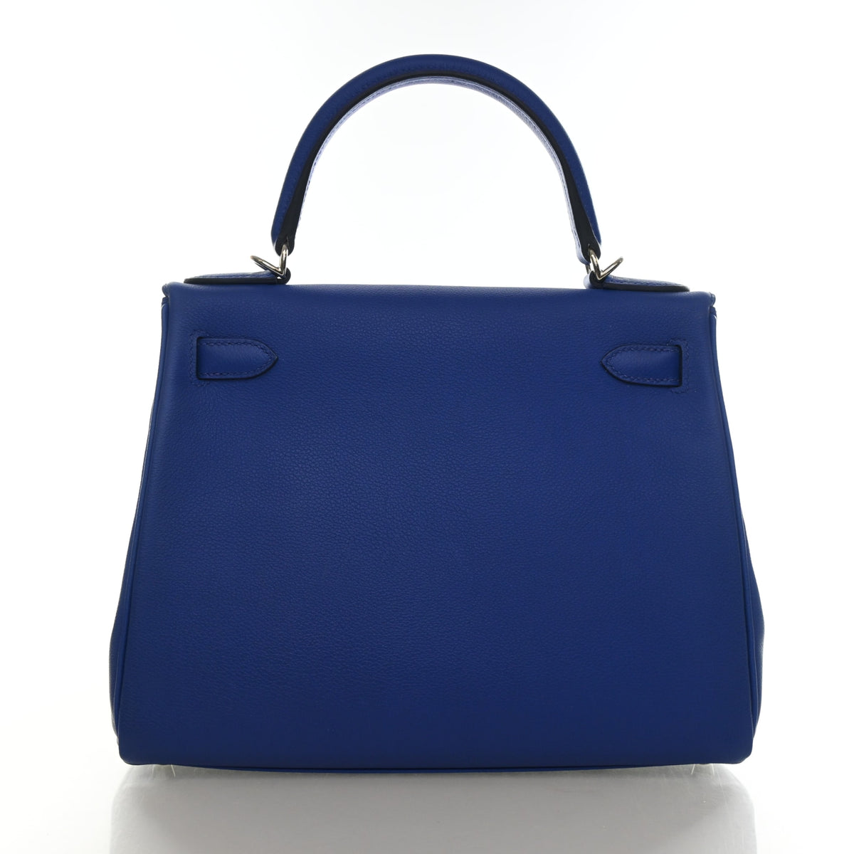 Pre-Owned Hermès Kelly 28 Bleu Royal Evercolor Leather Verso, front view