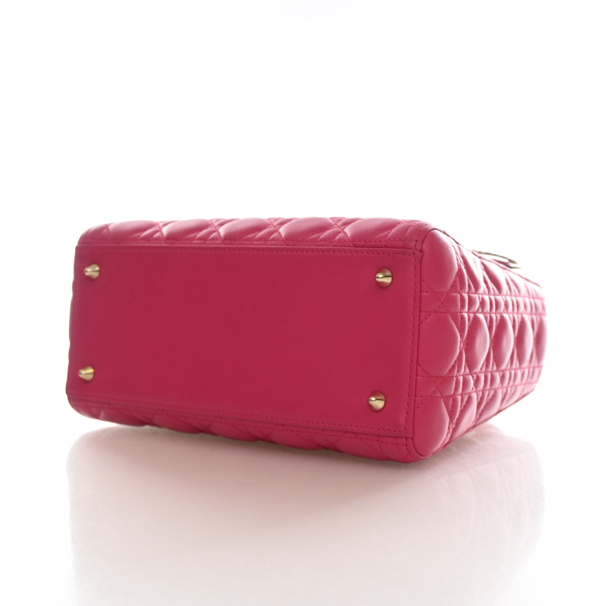 Pre-Owned Christian Dior Lady Dior Medium Lambskin, base and feet view, photo 7 of 17
