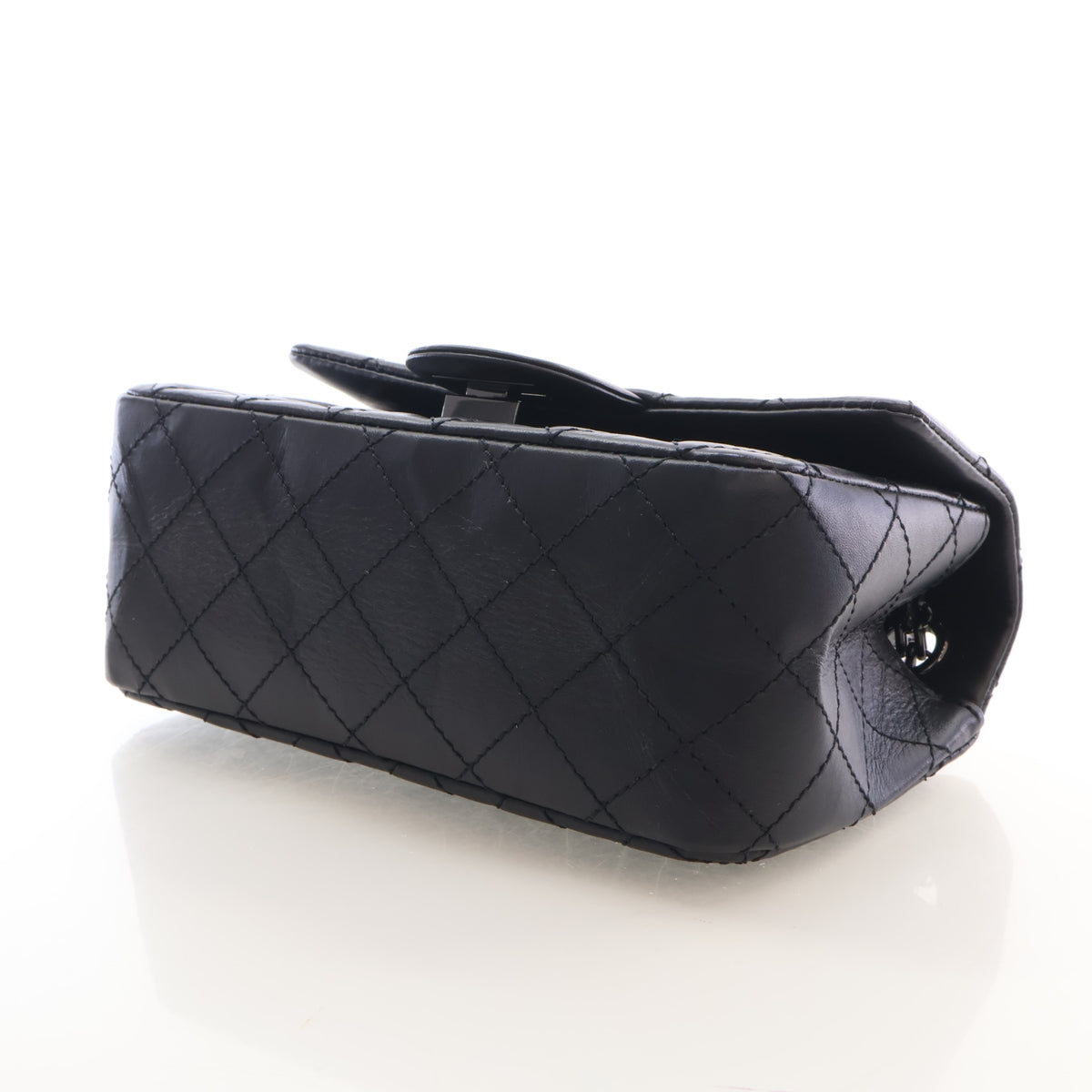 Pre-Owned Chanel Flap Bag Mini Aged Calfskin Reissue 2.55, base view