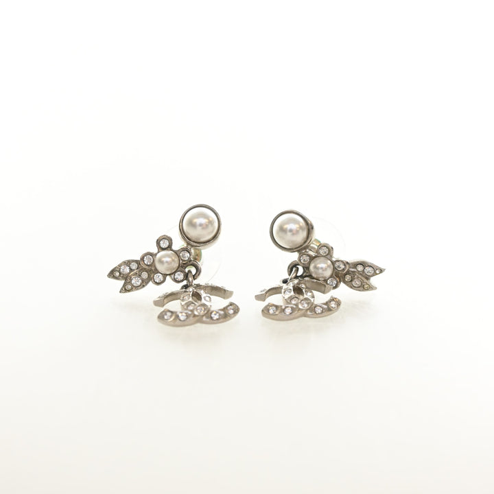 Chanel Crystal CC Drop Earrings