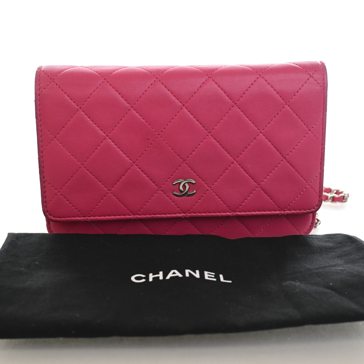 Pre-Owned Chanel Wallet On Chain Lambskin Classic WOC, front view, photo 25 of 25