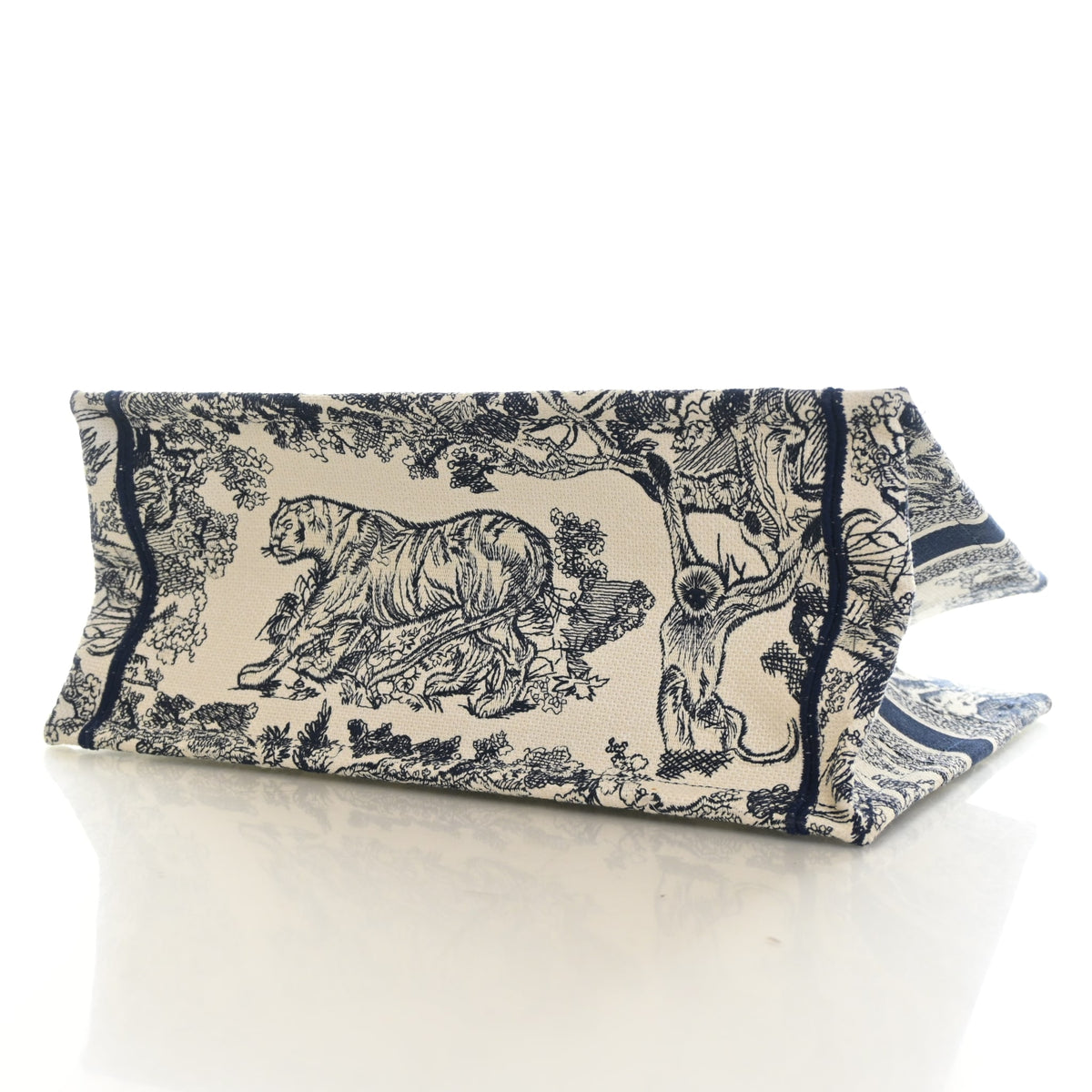 Pre-Owned Christian Dior Book Tote Medium Toile De Jouy, base and feet view, photo 11 of 15