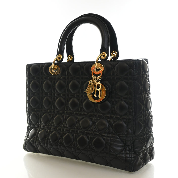 Christian Dior Large Lambskin Lady Dior