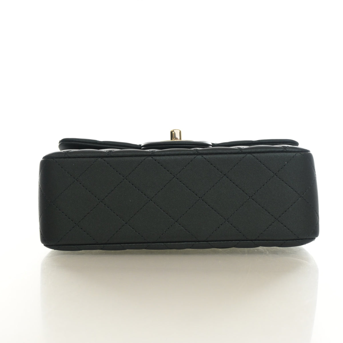 Pre-Owned Chanel Classic Flap Mini Calfskin Rectangular Top Handle Bag, base and feet view, photo 9 of 15