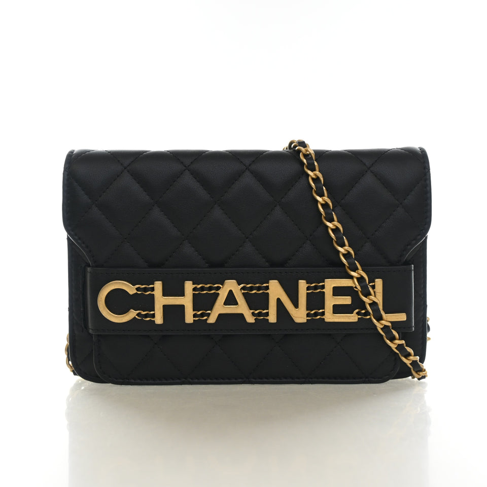 Chanel Small Calfskin Enchained Wallet On Chain (WOC)