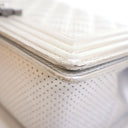 Chanel Medium Silver Lambsk...