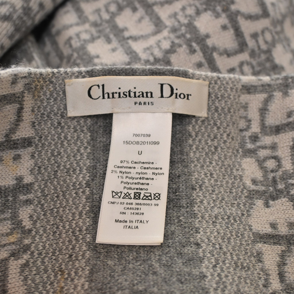Christian Dior Cashmere Oblique Scarf, photo 9 of 9