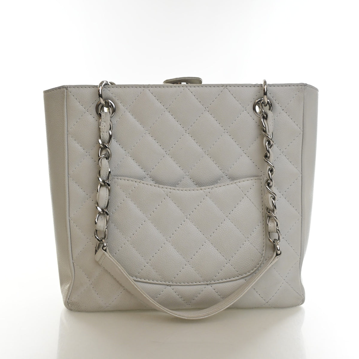 Vintage Chanel Shopping Tote Caviar Leather Petite, front view, photo 10 of 19