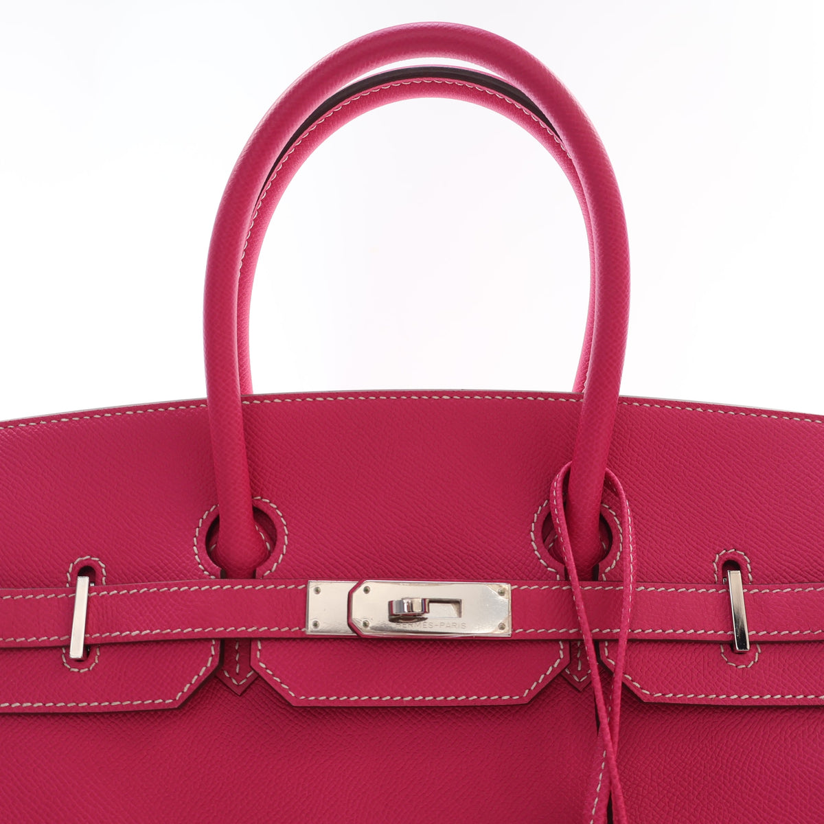 Pre-Owned Hermès Birkin 35 Rose Tyrien Epsom Leather Candy, open front view