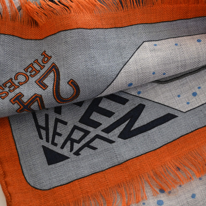 Hermes Cosmic Horse Set Cashmere Scarf