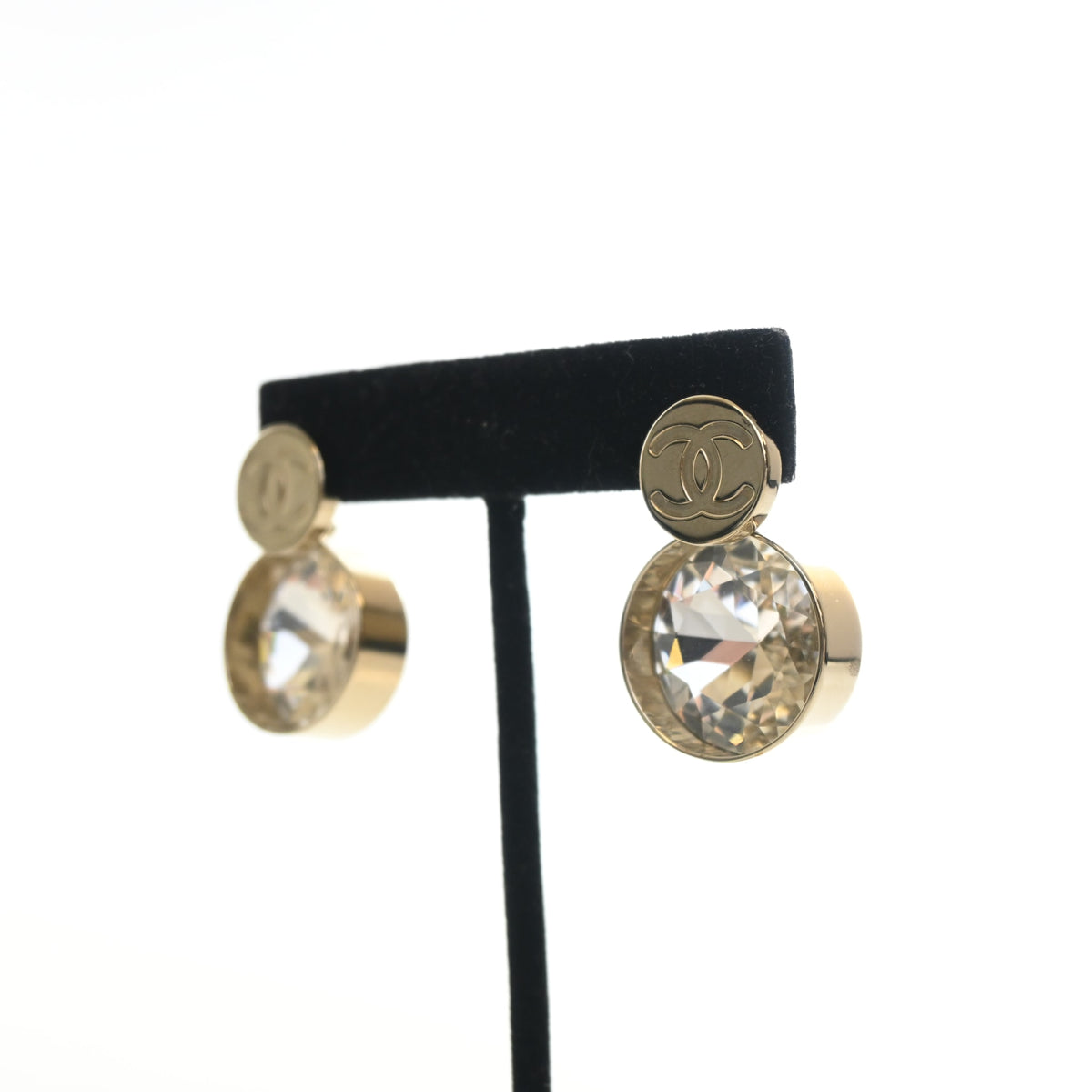 Chanel Large Crystal CC Earrings, photo 3 of 9