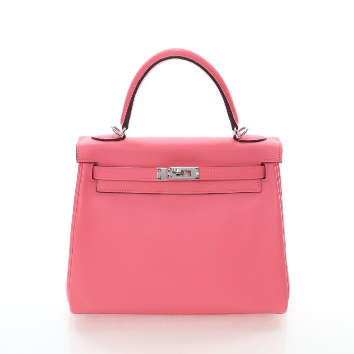 Hermes Rose Azalée Swift Kelly 25