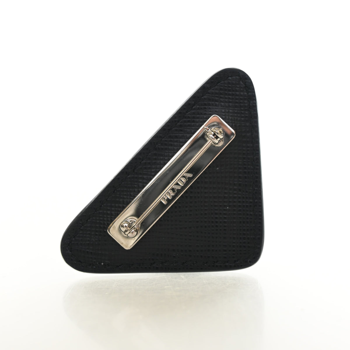 Prada Saffiano Triangle Logo Brooch, photo 5 of 5