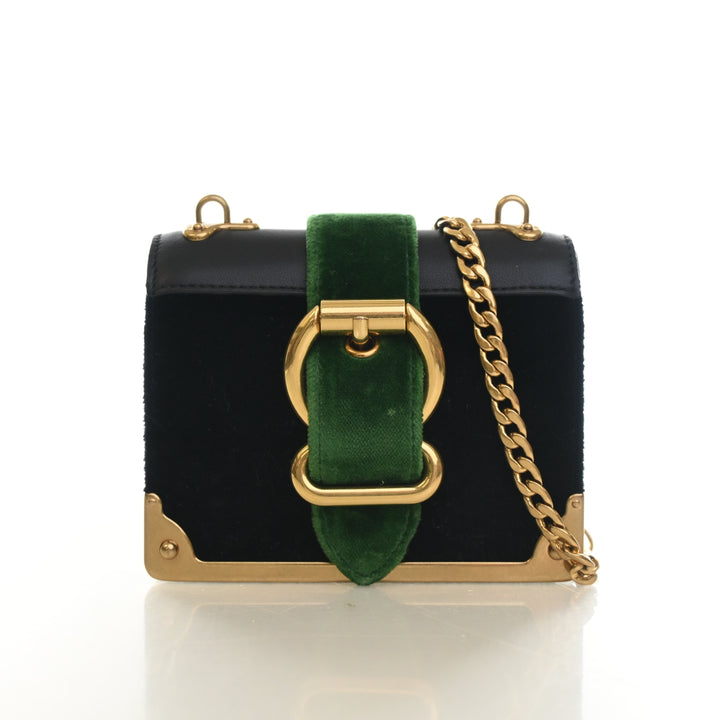 Prada Micro Velluto Cahier Crossbody Bag