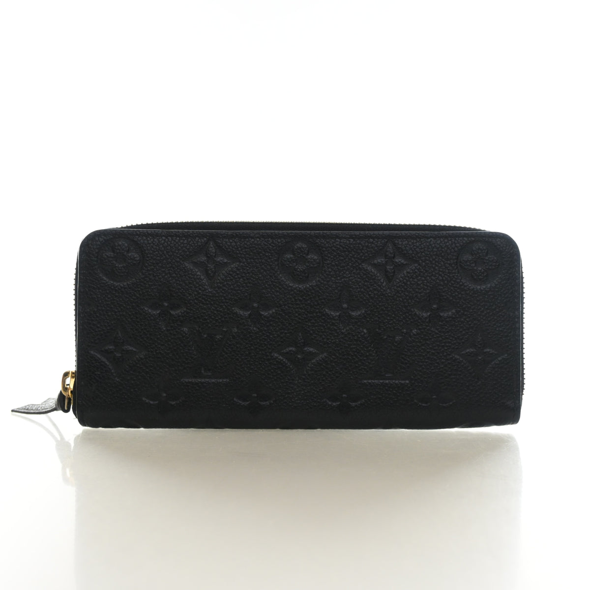 Pre-Owned Louis Vuitton Wallet Monogram Empreinte Clemence Leather, front view, authenticated at Luxe Du Jour