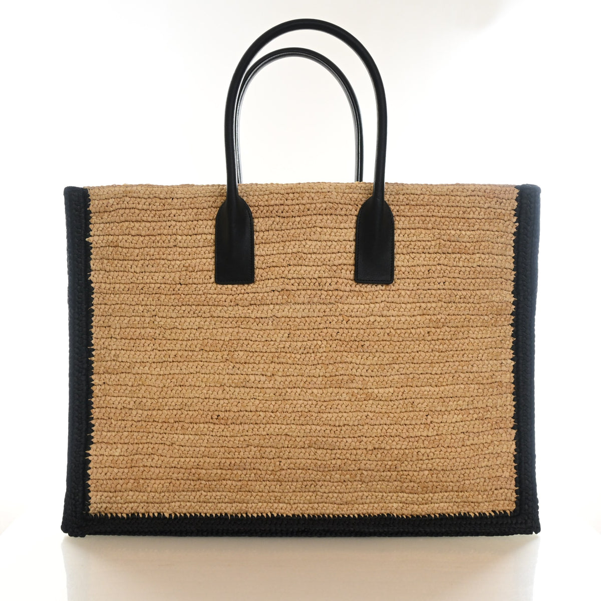 Pre-Owned Saint Laurent Tote Large Raffia Rive Gauche, front view, photo 11 of 13