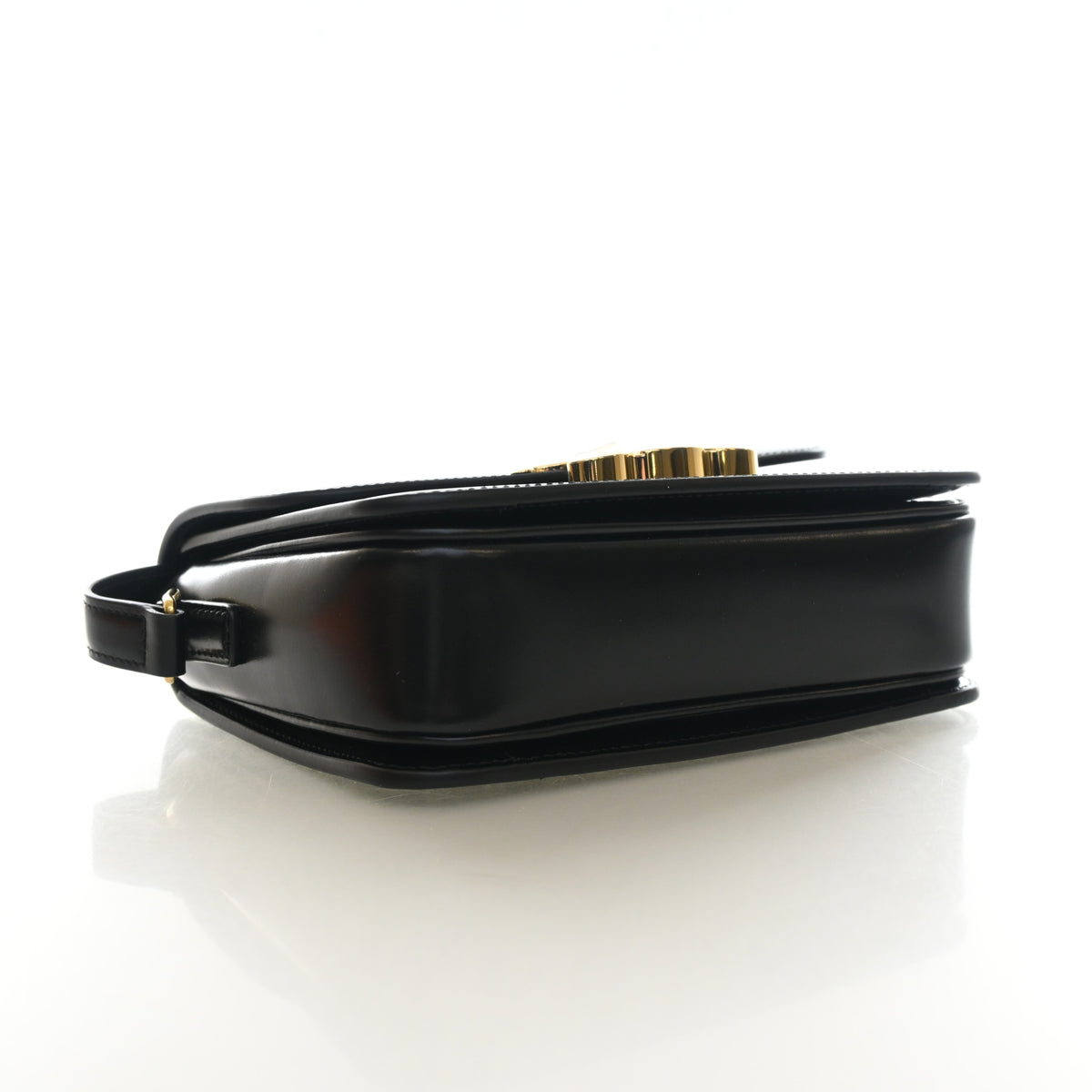 Pre-Owned Celine Flap Bag Teen Calfskin Triomphe, side view