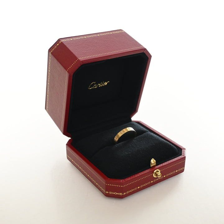Cartier 18K Yellow Gold Small Model Love Ring Sz 54