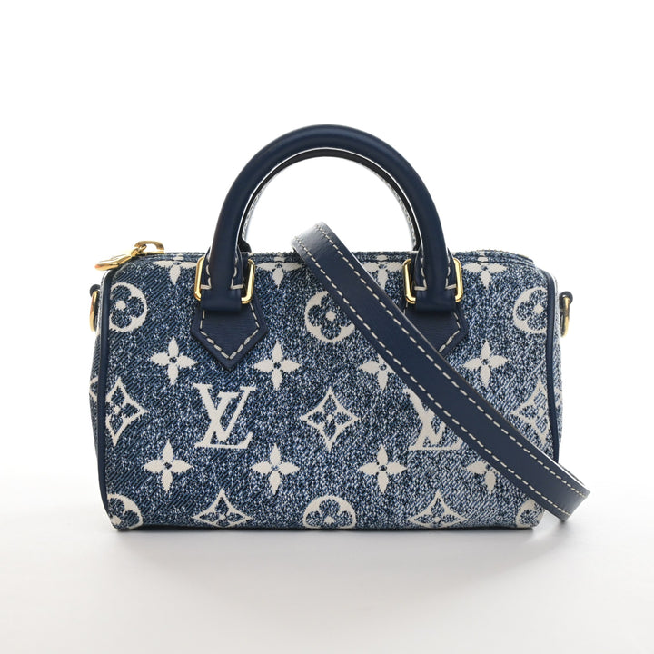 Louis Vuitton Monogram Denim Speedy Bandouliere Nano