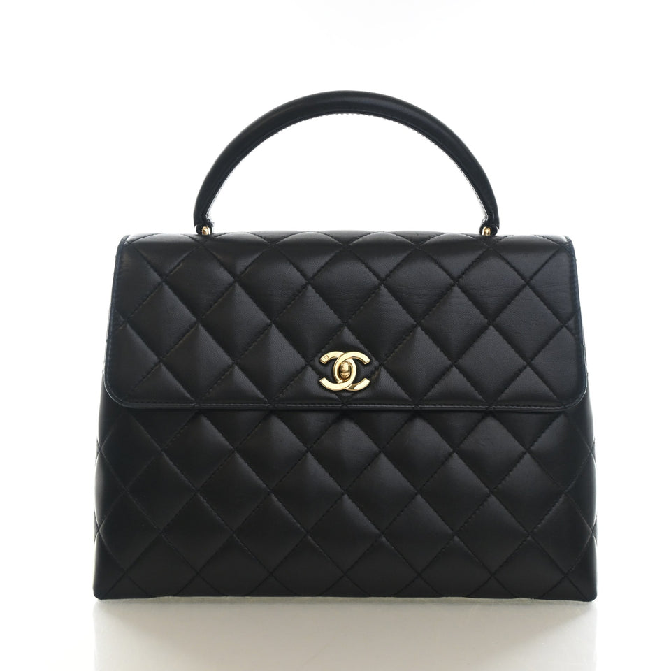 Chanel Vintage Lambskin Kelly Top Handle