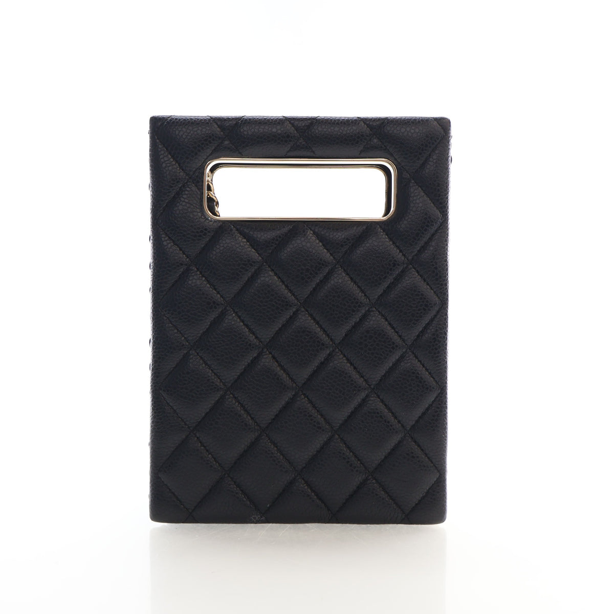 Pre-Owned Chanel Clutch Small Caviar Leather Evening Box On Chain, front view, photo 11 of 16