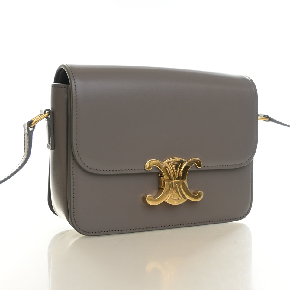 Celine Teen Calfskin Triomphe Flap Bag