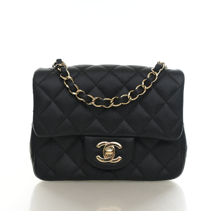 Chanel Mini Caviar Square Classic Flap Bag